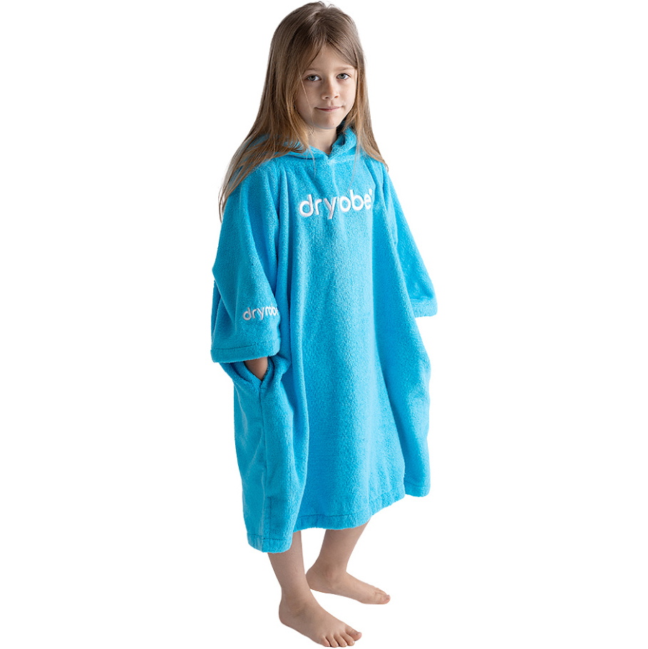2026 Dryrobe Junior Organic Towel Robe ORGANICJTCRBL - Blue